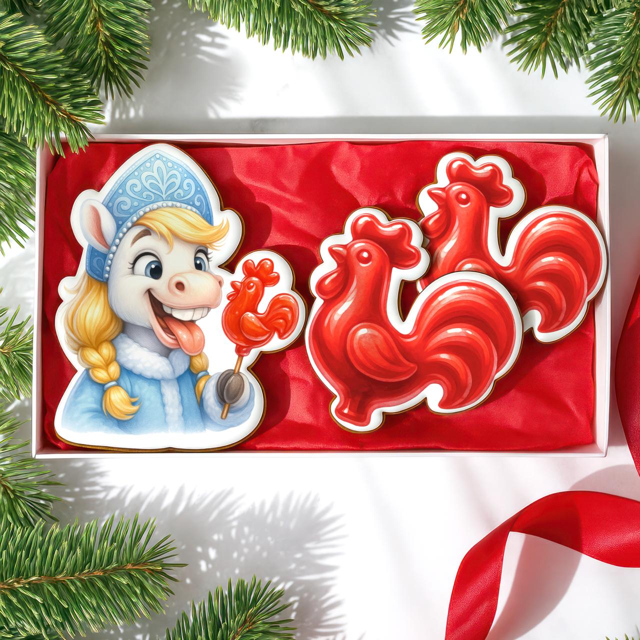 Дед Мороз и Снегурка - лошадки